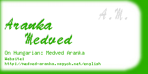 aranka medved business card